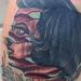 Tattoos - traditional colored girls face cut tattoo, Gary Dunn Art Junkies Tattoo  - 79558